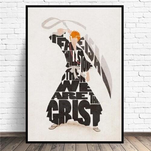Ichigo Kurosaki - Bleach Anime Art Print Modern Poster Wall Pictures Living Room Decor
