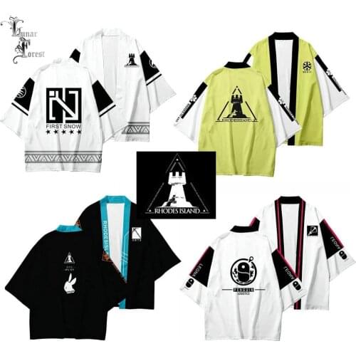 GAME Arknights 3D Printing Japanese Kimono Haori Yukata Cosplay Women/Men Fashion Summer Casual Cool Short Sleeve Streetwear