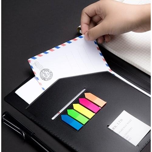 Kinbor A5 Take Paper Vertical Doubled Business Checkered Notebook Design This Stapled to the Present manager-File Present