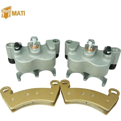Left Right Front Brake Caliper with Pads for Polaris MVRS 700 800 Ranger 500 570 700 XP GEM EM1400 LSV Ranger EV CREW 1912123