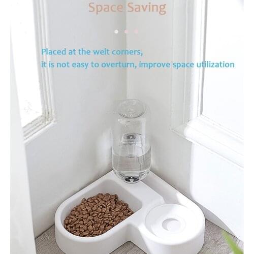 Cat Bowl Dog Water Feeder Bowl Cat Kitten Drinking Fountain Food Dish Pet Bowl Goods Automatic Pet Feeder with Water Dispenser