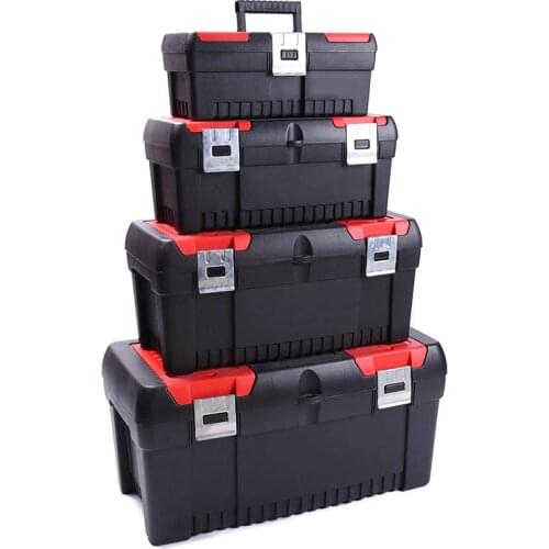Multifunctional hardware toolbox storage tool box plastic portable household maintenance electrician double layer tool case