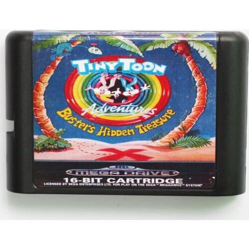 Tiny Toon Adventures NTSC-USA 16 bit MD Game Card For Sega Mega Drive For Genesis