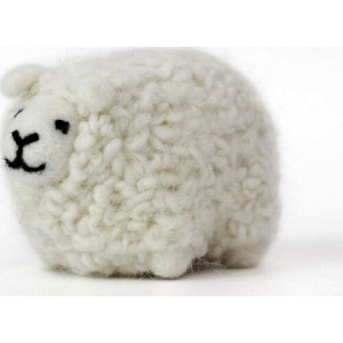 Sheep Needle Felting Kit for Beginner, 10cm Length, Felting Gift, Include Everything Felting Tools to Make, English Instruction