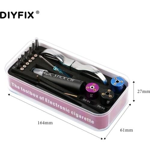 DIYFIX 6 in 1 Vape New Magic Stick CW Coiling Kit Coil Jig Coiler Heating Wire Wick Tool For DIY RDA RBA Atomizer Mod