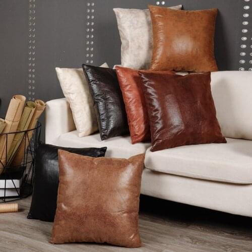 Bed sofa cushion cover Car PU leather pillow Snakeskin pattern 45x45cm square pillow Customized pillowcase 30x50cm Lumbar pillow