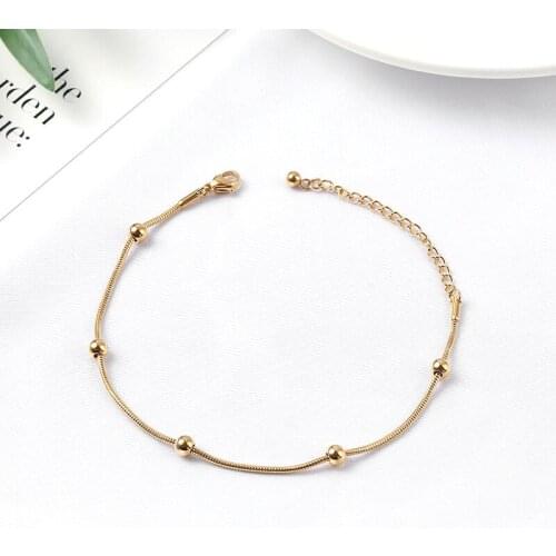 2020 New Fashion Silver colour lucky beads Chain Bangle Bracelet Snake bone anklet For Women Jewelry Girl Best Gift