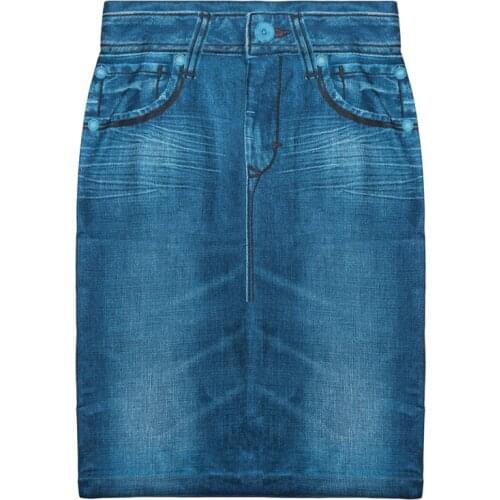 2021 New Woman High Waist Denim Skirts Trendy Retro Washed Female Summer Black Blue Bodycon Hip Denim Skirt Jeans