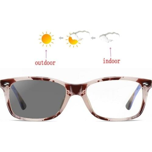 Transition sunglasses photochromic Myopia Optical Prescription Glasses Finished Sighted Eyeglasses Nearsighted Big Frame NX