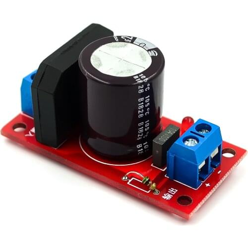 Rectifier filter power supply board / 8A rectifier power amplifier / 8A rectifier with red LED indicator / AC single power suppl
