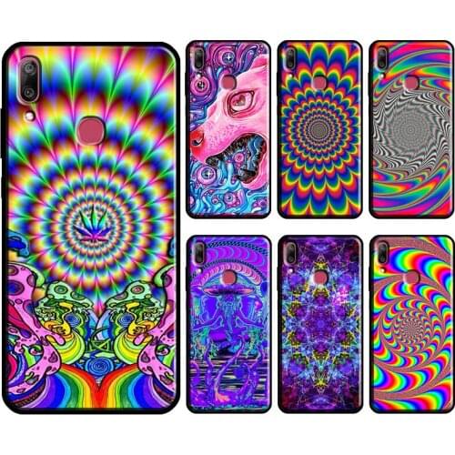 Psychedelic trippy Holographic For Huawei Y3 Y5 Y6 Y7 2017 2018 Y9 Prime 2019 Y7A Y6P Y5P 2020 Nova 5T 2i 3i Phone Case