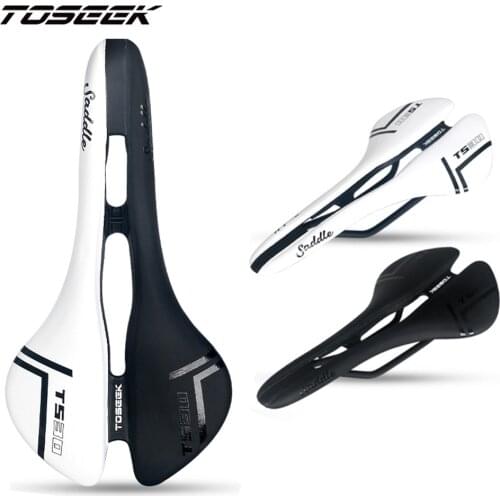 TOSEEK Bicycle Saddle Road Mountain Bike Saddle Lightweight Cycling Race Seat ultra-light hollow and breathable ergonomic design