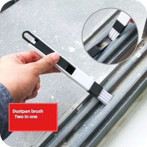 Small Brush Window And Window Groove Cleaning Brush Keyboard Gap Multifunctional Life Tool With Dustpan Gap Brush