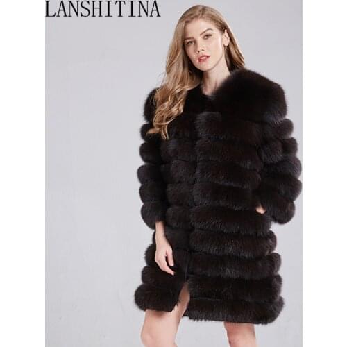 Real Fox Fur Jacket Natural Fur Coats Vest Real 2018 new style Long Coat Winter Warm Coat Natural fur coat Real Fox Fur Vest
