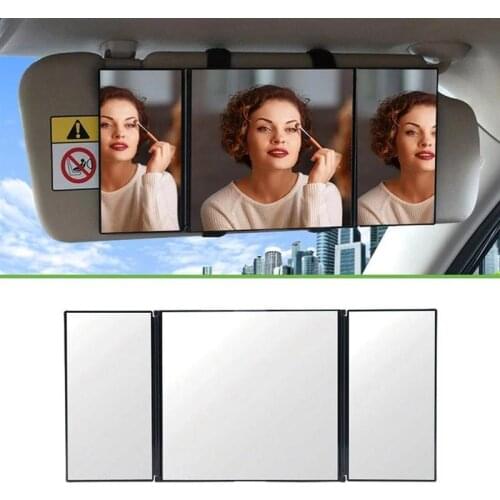 Collapsible Baby Car Mirror Safety Car Visor Mirror Car Cosmetic Mirror Clip On Sun Visor Mirror with Wide Crystal Clear View