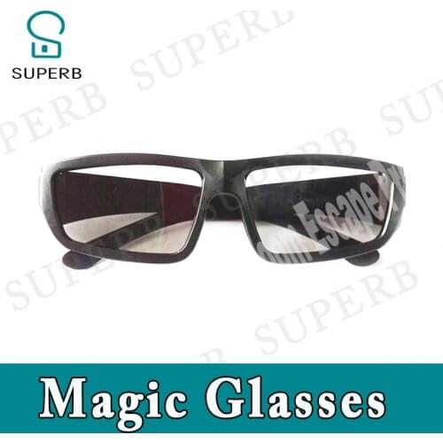 Replacement glasses of the Magic Glasses Prop Special glasses to see the hidden clues Real life room escape game Superb props