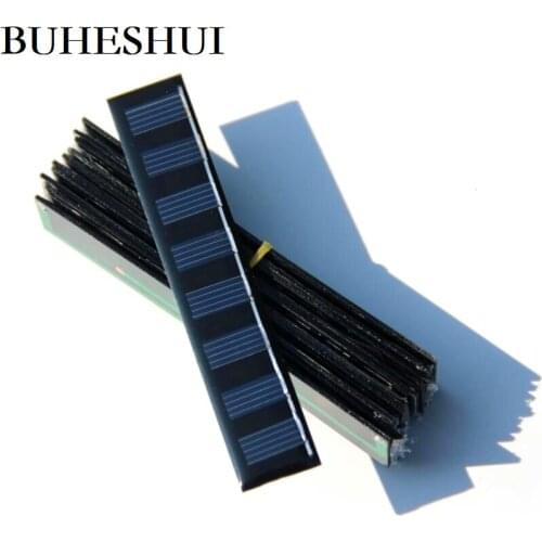 BUHESHUI 0.3W 4V Solar Panel Solar Cell Polycrystalline Diy Solar Charger For 2.4V Battery Education107*20*3MM