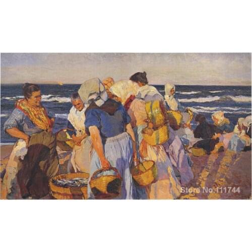 Modern art oil painting Fisherwomen Joaquin Sorolla y Bastida canvas Hand painted High quality