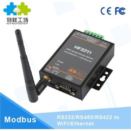 1pcs/pack 2211 Industrial Modbus Serial RS232 RS485 RS422 to WiFi Ethernet Converter Device Modbus 4M Flash Connector