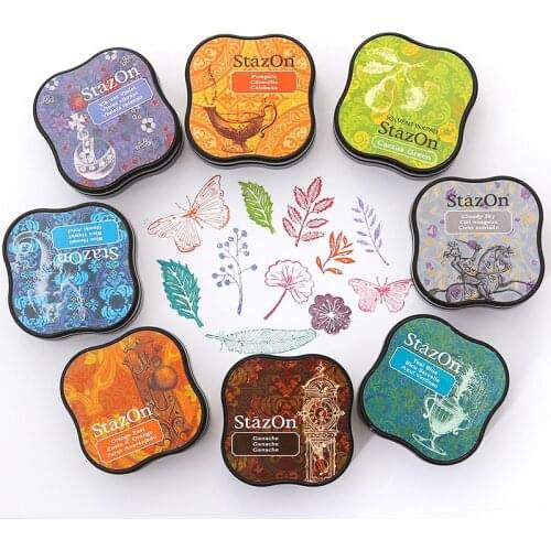 Japan Tsukineko oily quick-drying ink pad mini color ink pad hand account decoration ink vintage decor Wedding ink