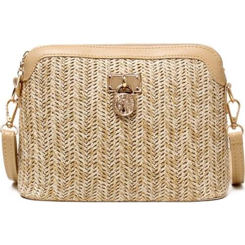 Women Fashion Handbag Shoulder Bag Ladies Summer Straw Woven Crossbody Tote Superior Quality
