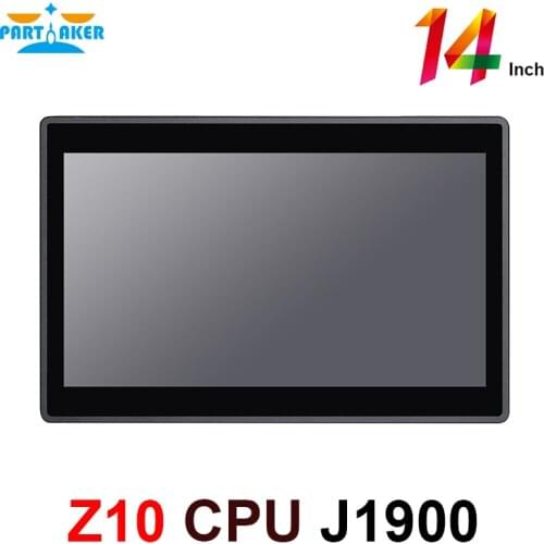 14 inch Industrial Panel PC 10 Points fanless capacitive touch industrial All In One PC with Intel Quad Core J1900 Windows Linux