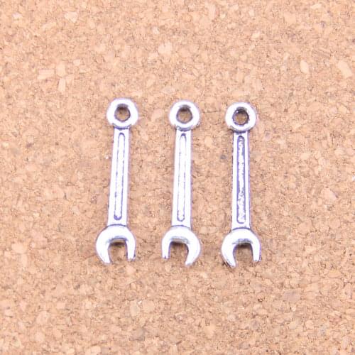 45pcs Charms wrench tool 24x5mm Antique Pendants,Vintage Tibetan Silver Jewelry,DIY for bracelet necklace