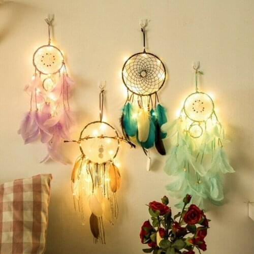 5 Colors Handmade Dream Catcher with Feather Wall Car Hanging Decoration Ornament