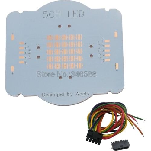 5 Channel 25LED Spots 3535 LED PCB Board Pad Full Copper PCB Board DIY for CREE XPE XTE XPG XPL XHP35 Epileds 3535 Led Beads
