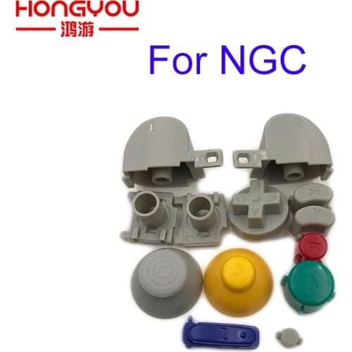 50sets Full Set L R ABXY Z Keypads Buttons for GameCube for NGC D Pads Power ON OFF Buttons Joystick Stick Cap