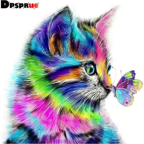 5D DIY Full Square/Round Diamond embroidery"Animal Cat"Cross Stitch Rhinestone Diamond Painting Mosaic Wall Sticker Gift SD06
