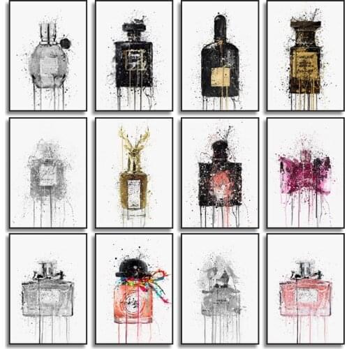 Abstract Graffiti Various Perfume Poster Picture Wall Art Canvas Painting and Printmaking Living Room Bedroom Decoration Mural