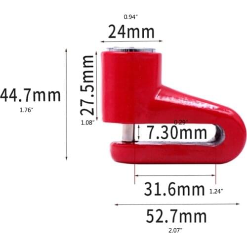 B36B Fit for Mountain Bike Bicycle Disc Brake Lock Keyless Press Push Lock Portable Anti-theft Mini Riding Accessories