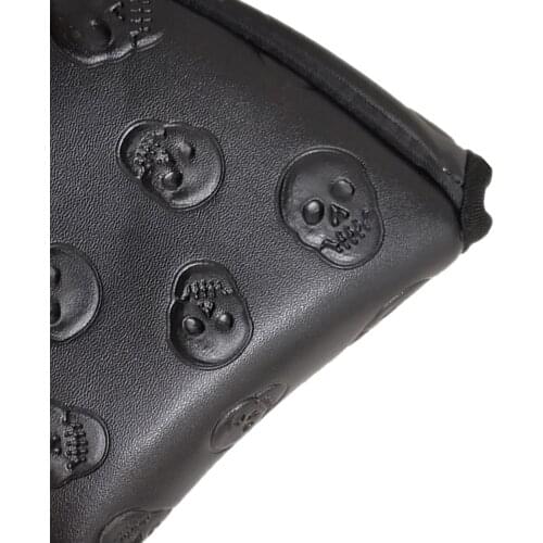 Golf Putter Head Covers Blade PU Leather Skull Pattern Design, Pack Club Headcover Fits All Brands Men Women Golfer Gift