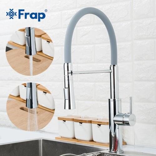 FRAP Kitchen Faucet fashion flexible kitchen sink faucet water mixer 3 color faucet taps 2 way spout tapware saving water mixer