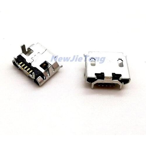 20pcs Micro USB Female Connector Jack Port Socket Connector Wrapped Mouth Repair Parts For Mobile