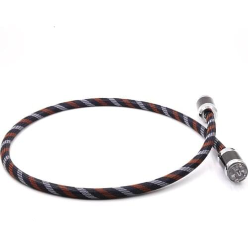 Hifi Unprinted Carbon Fiber Rhodium Plated US Power Plug Connector OCC US AC Audio Power Cable hifi AC Power Cord