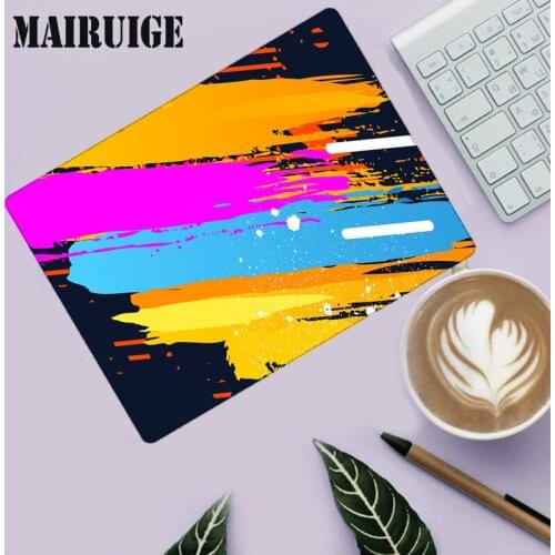 Mairuige Colorful irregular pattern Office Desk Mat School Supplies Office Desktop Square Mousepad Rubber Gaming Small Mouse Pad