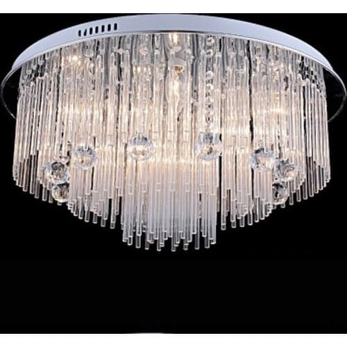 Kristall deckenleuchte lampa sufitowa Modern flush mount led crystal ceiling chandelier lighting fixtures with remote control