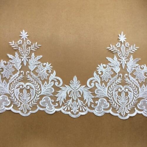 Lace trim wedding dress lace boarder DIY lace hem DIY veil lace matching with lace flowers trim