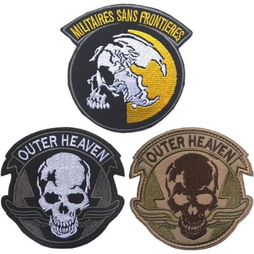 Metal Gear Solid The Phantom Pain Outer Heaven patch militaires sans frontieres hook loo tactical patches for coat vest