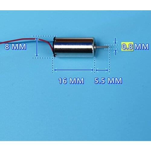 Mini 8mm*16mm 816 Coreless Motor DC 3.7V Electric High Speed Large Torque Magnetic Micro Small Hollow Cup DIY RC Drone Aircraft
