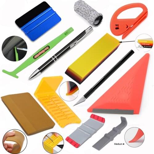 EHDIS Vinyl Carbon Fiber Tools Kit Window Tint Adhesive Film Silicone Rubber Squeegee Scraper Motorcycle Sticker Car Wrap Cutter