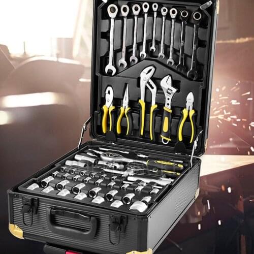 186-piece Tool Set Home Manual Hardware Tools Combination Aluminum Alloy Repair Maintenance Equipment Box Power Tool Combination