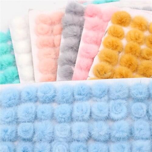 10pc Diy Pompon 3cm Mink Pompoms Fur Balls for Headwear Keychain Scarf 30mm Fur Pom Pom Decoration Diy Christmas Craft Supplies