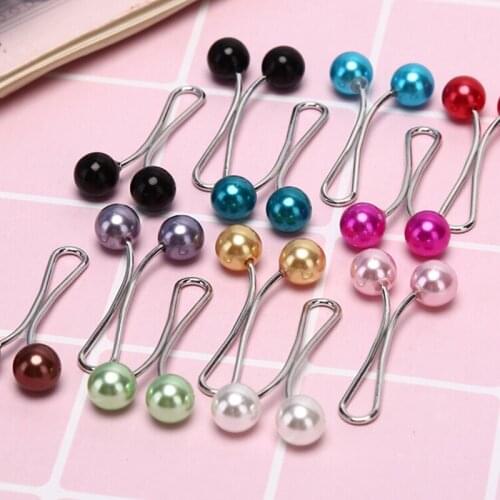 Multicolor Headscarf Pearl Pins Clips Pins Up Hijab Scarf Shawl Accessories