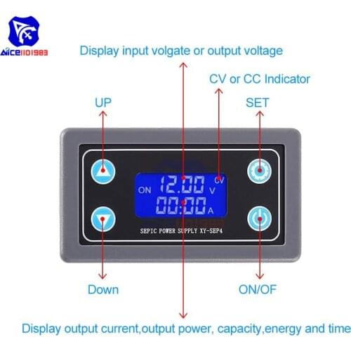 Diymore CC CV Adjustable Buck Boost Converter Step Up/Down Power Supply Module DC 5-30V 4A 35W Voltage Regulator Solar Charging