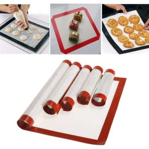 Silicone Baking Mat Non-Stick Oven Baking Tray Sheet Pad Baking Pastry Tool Rolling Dough Mat Kitchen Bakeware Accessories