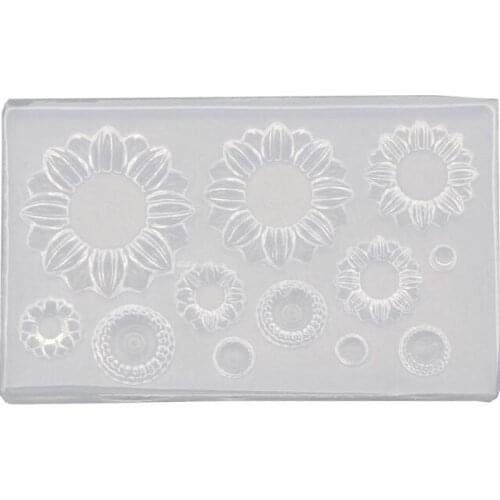 Slilcone UV Resin Mold Sunflower Earrings Pendant Bracelets Mold Jewelry Tools New Drop Shipping