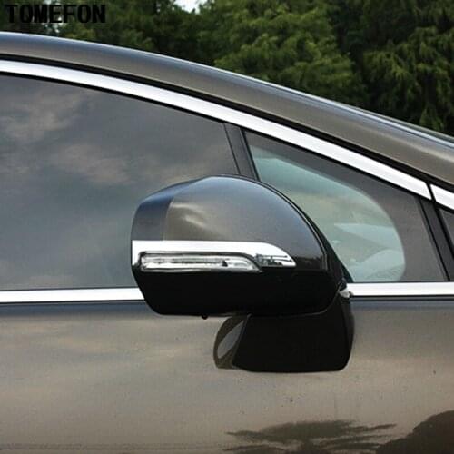 TOMEFON 2pcs ABS Chrome For Peugeot 3008 2013 2014 2015 Rearview Mirror Cap Stripe Cover Trim Auto Exterior Accessories